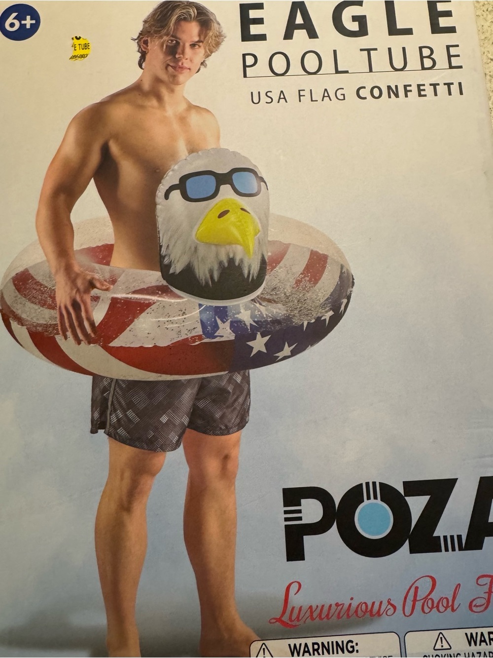 POZA USA FLAG‎ CONFETTI Pool Tube - Float - Eagle